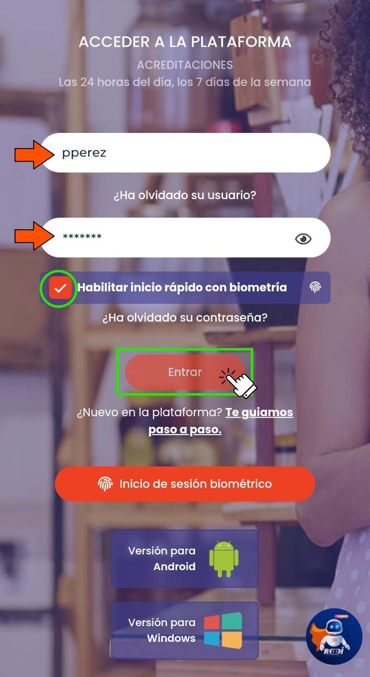 Biometría en Aplicación Móvil