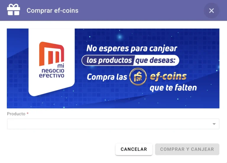 Productos de canje ef-coins