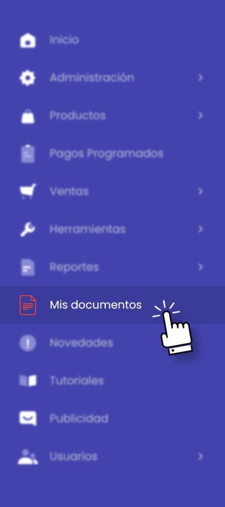 Menú descargar documentos