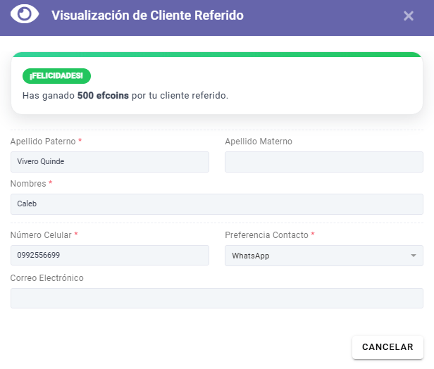 Estado aprobado-programa de referidos