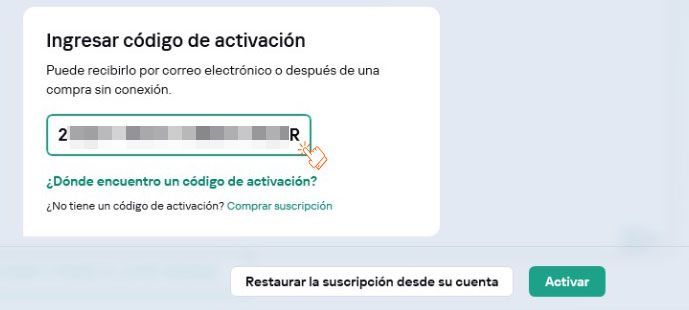 Código activación-Antivirus Kaspersky