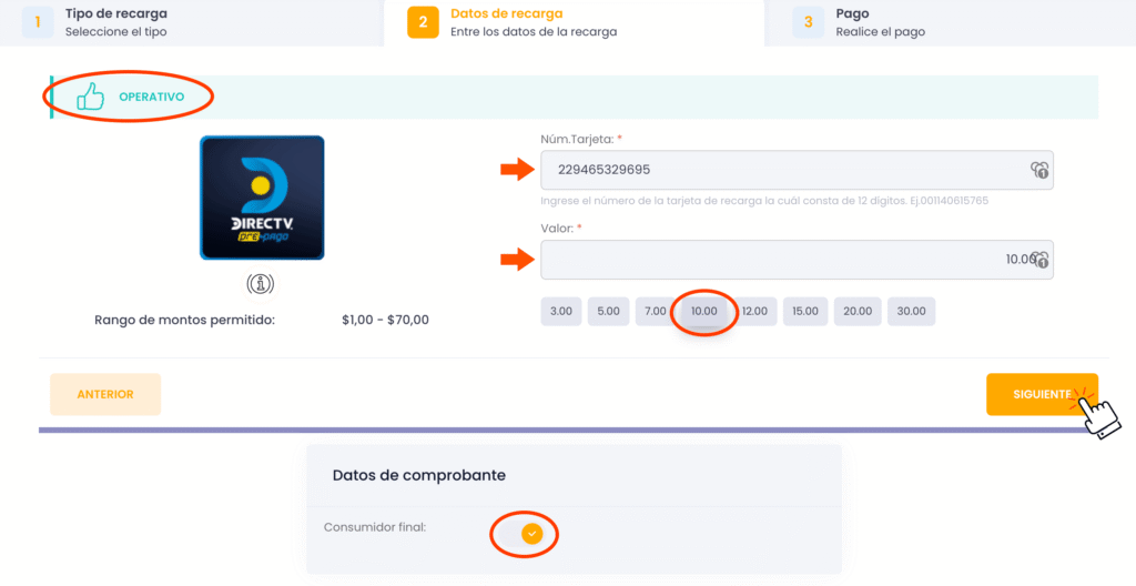 Completa los datos