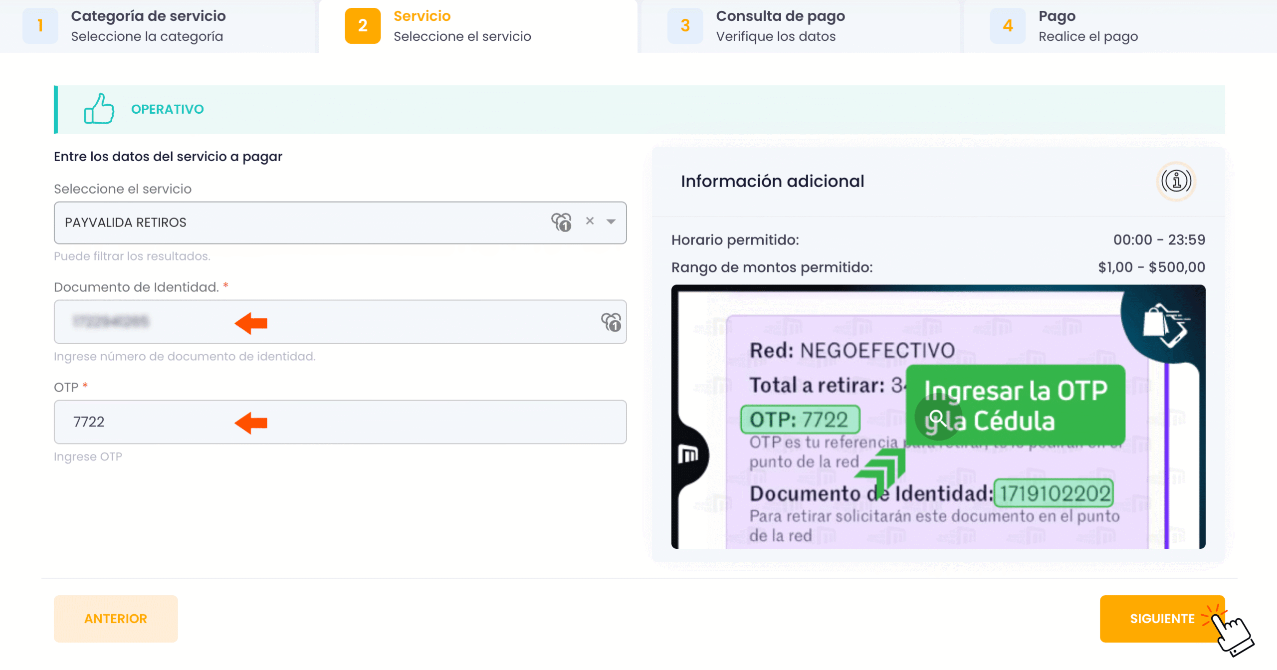 Llena los datos