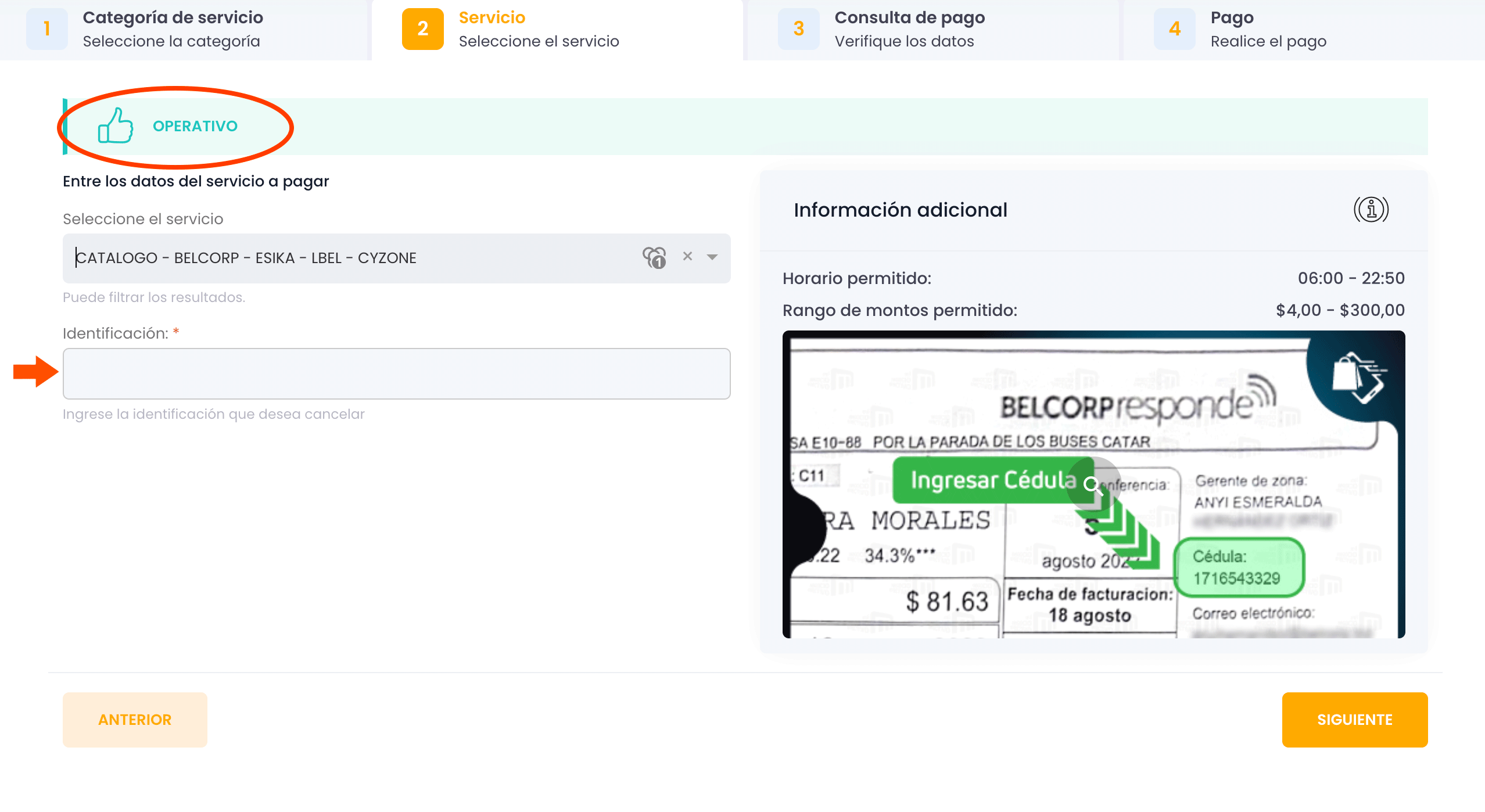 Número de identificación