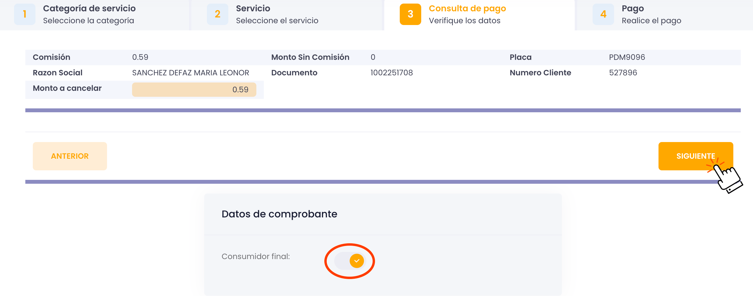 Verifica datos