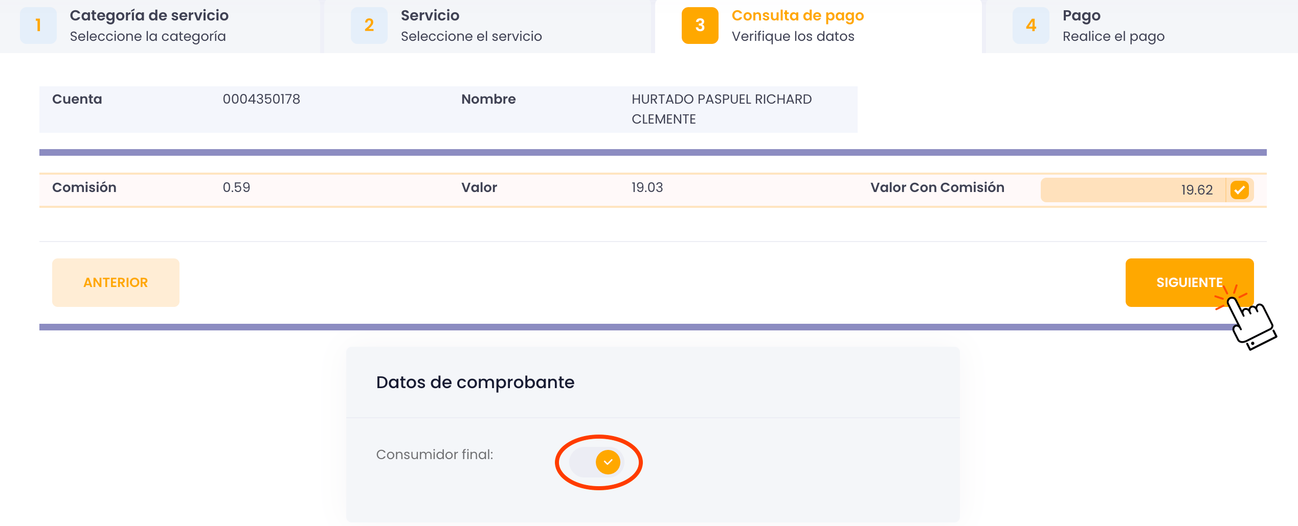 Verifica datos
