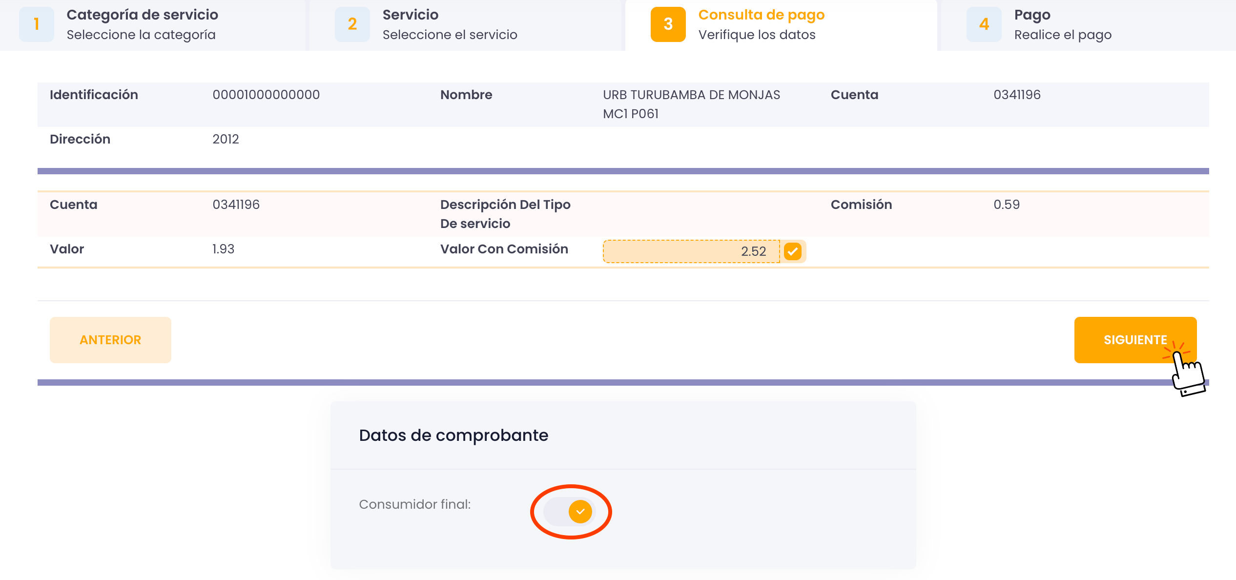 Verifica datos