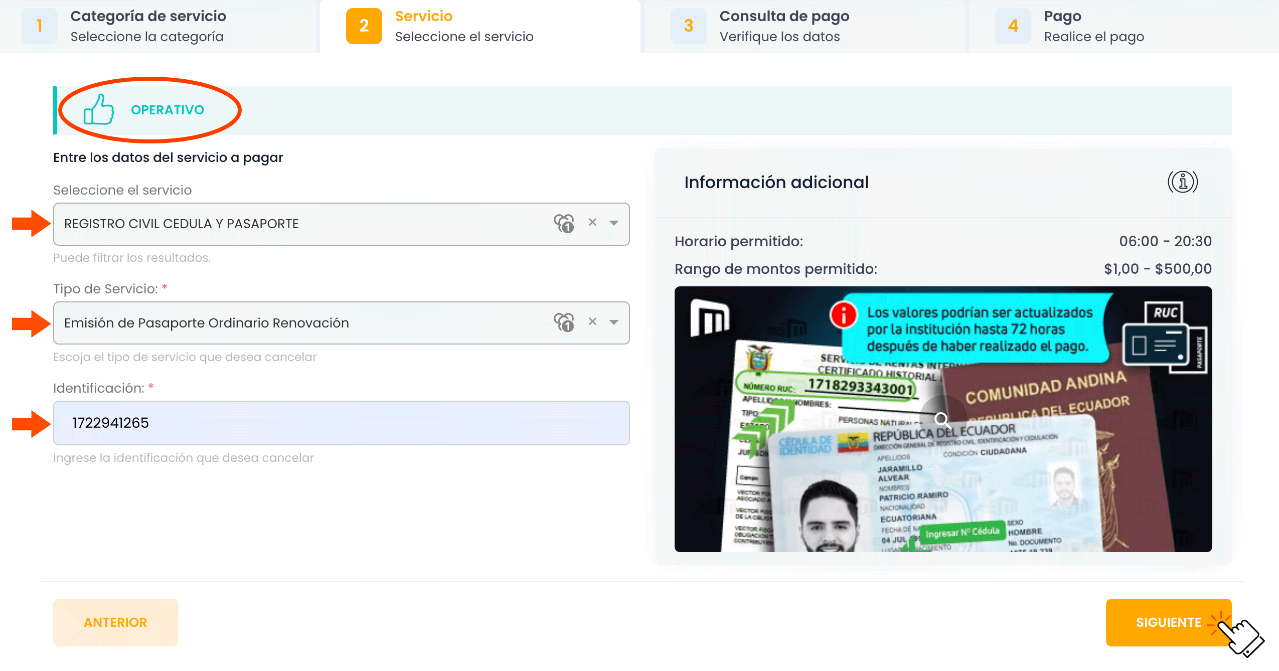 Completa datos