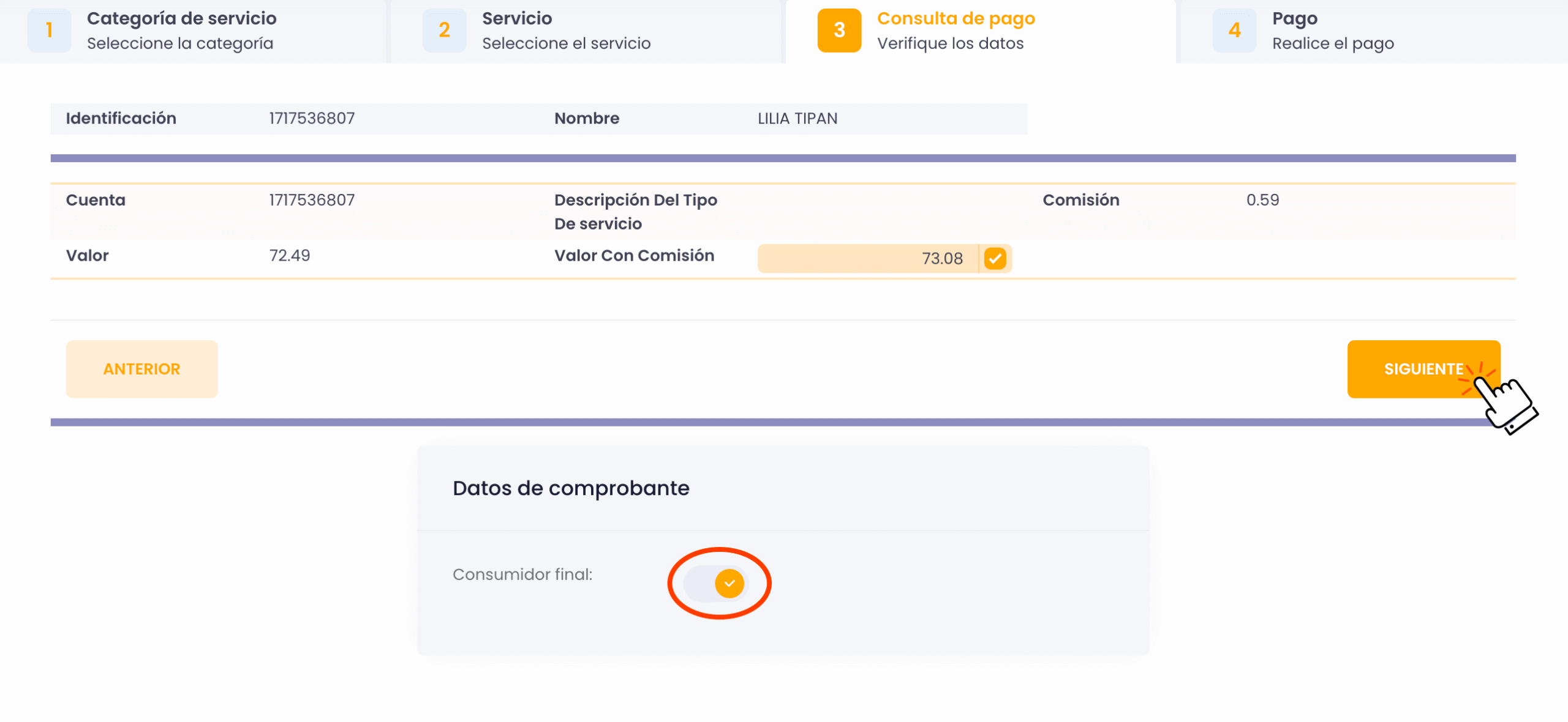 Verifica datos