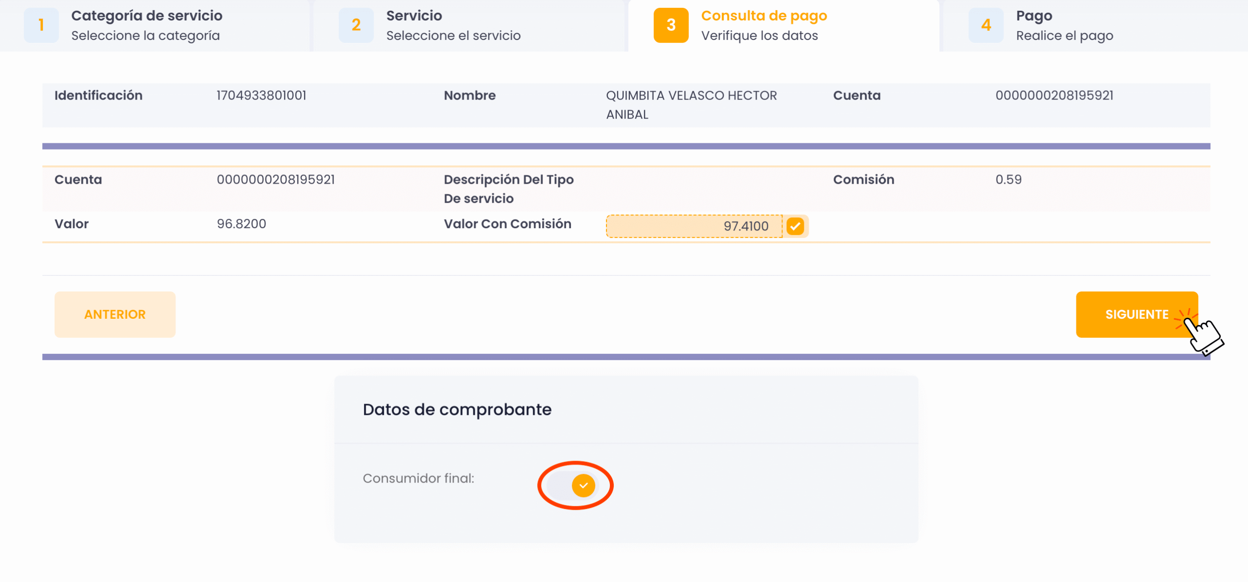 Verifica datos
