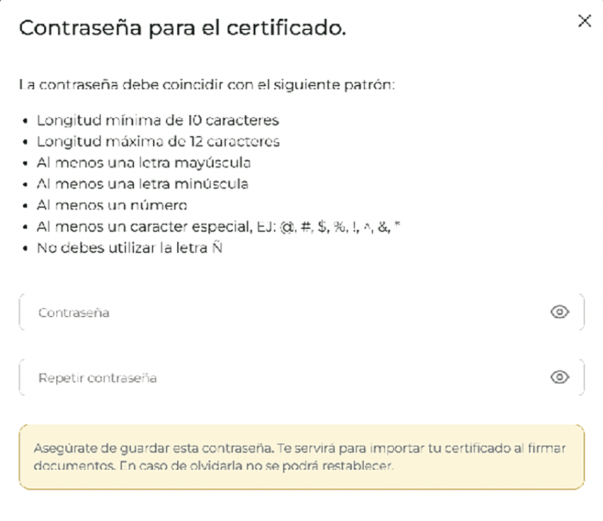 Cambio de contraseña
