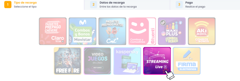 Selección Streaming plataforma