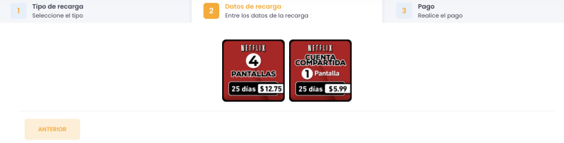 Selecciona el paquete