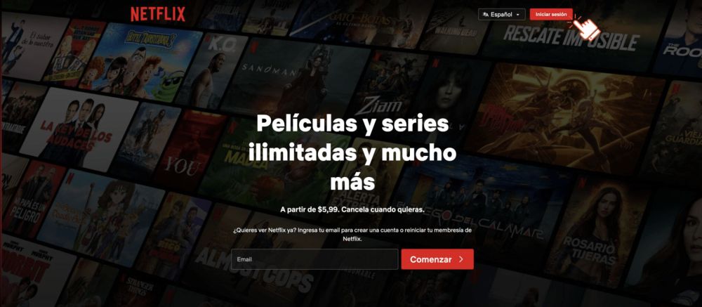 Inicia sesión Netflix