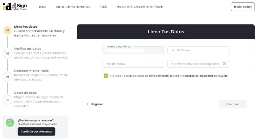 Llena tus datos